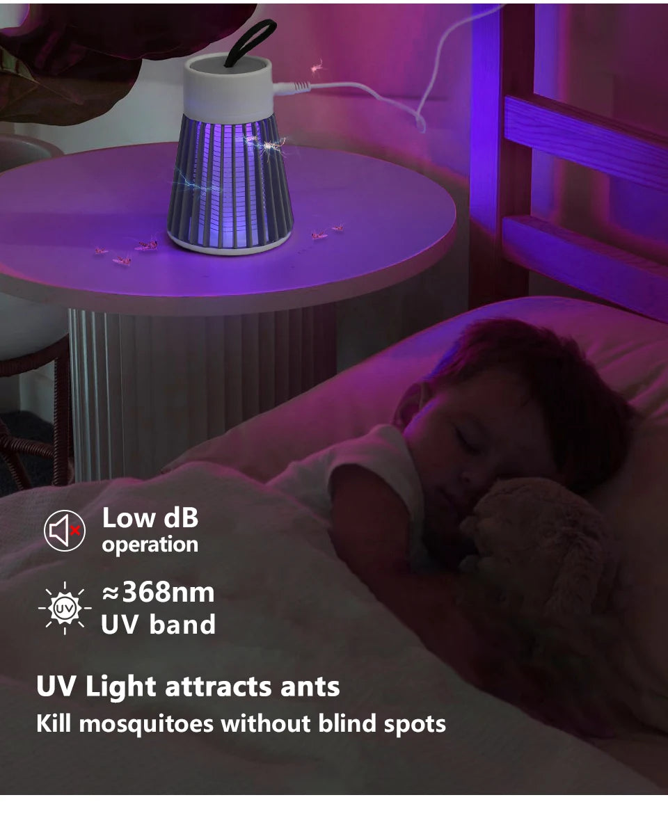 Electric Shock Mosquito Killer Lamp USB Anti Mosquito Trap.